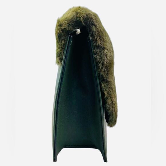 GREEN FUR TRIM CROSSBODY BAG BY NICOLE MILLER - Picture 2 of 6